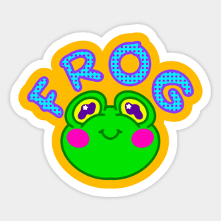 Kawaii decora frog Sticker